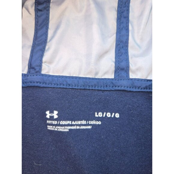 Under Armour Mens Fitted Hoodie Large Blue Camouflage - Picture 5 of 7